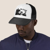 大きい島愛白黒のヤシの木の帽子 キャップ (インサイチュ)