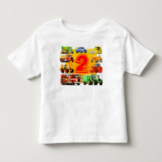 大きい建築のトラックの第2誕生日 トドラーTシャツ
