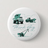 大きい建築のTシャツおよびギフトを考えて下さい 缶バッジ (正面)