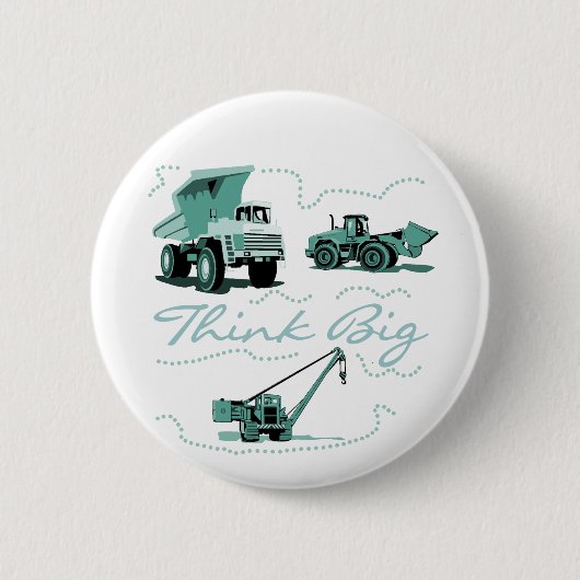 大きい建築のTシャツおよびギフトを考えて下さい 缶バッジ (正面)