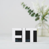 大きい手紙によって合われるフィットネスのトレーナーモダンなカバー 名刺 (スタンド正面)