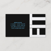 大きい手紙によって合われるフィットネスのトレーナーモダンなカバー 名刺 (裏面)