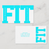 大きい手紙はフィットネスのトレーナーの白い青緑色に合いました 名刺 (正面/裏面)