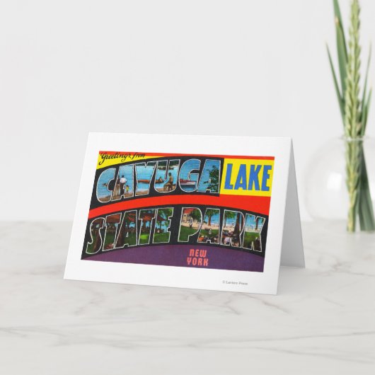 大きい手紙場面、4からの挨拶 カード (正面)