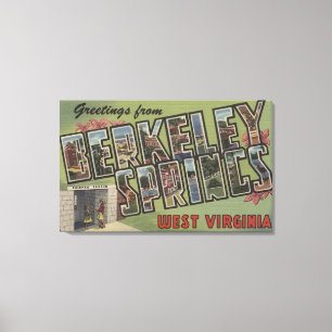 大きい手紙場面- Berkeley Springs、WV キャンバスプリント