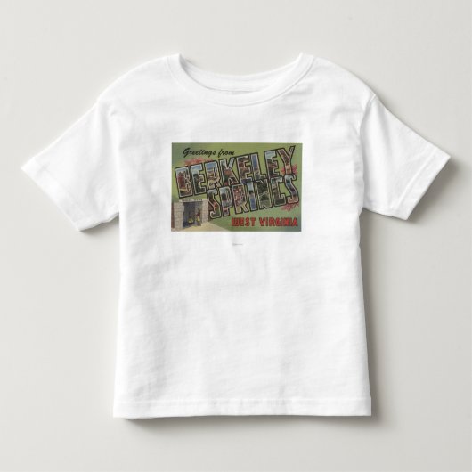 大きい手紙場面- Berkeley Springs、WV トドラーTシャツ (正面)