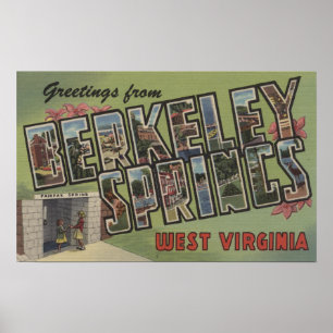 大きい手紙場面- Berkeley Springs、WV ポスター