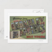 大きい手紙場面- Berkeley Springs、WV ポストカード (正面/裏面)