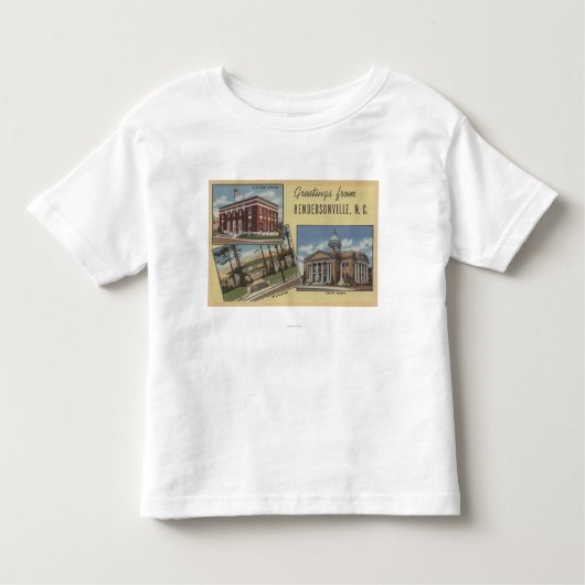 大きい手紙場面- Hendersonville、NC トドラーTシャツ (正面)