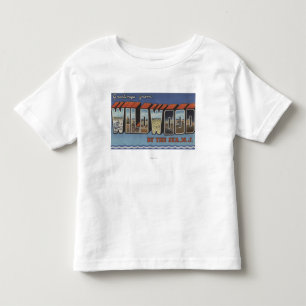 大きい手紙場面- Wildwoodによ海、NJ トドラーTシャツ