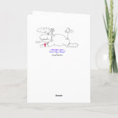 大きい抱擁およびキスの間抜けなバースデー・カード カード (裏面)