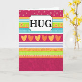 大きい抱擁 カード (黄色い花)