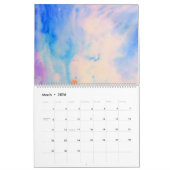 大きい抽象的な水彩画の景色のカレンダー カレンダー (3月 2026)