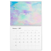 大きい抽象的な水彩画の景色のカレンダー カレンダー (2月 2027)