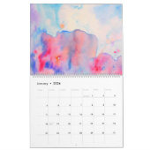 大きい抽象的な水彩画の景色のカレンダー カレンダー (1月 2026)