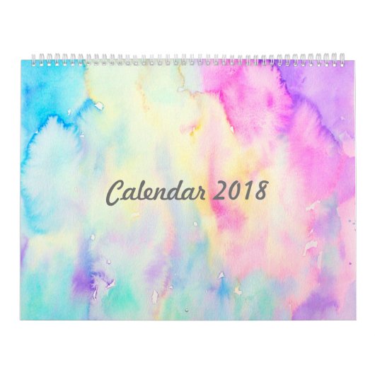 大きい抽象的な水彩画の景色のカレンダー カレンダー (カバー)
