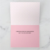 大きい挨拶状を結婚している愛情のあるダックスフント カード (内部)