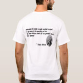 大きい政府は=自由を限りました Tシャツ (裏面)