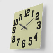大きい数字の簡単 読 スクエア壁時計 (傾斜)