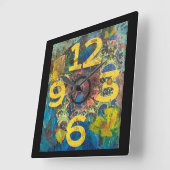 大きい数 スクエア壁時計 (傾斜)