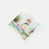 大きい方 |レトロサマーサーフ誕生日 スタンダードカクテルナプキン (角)