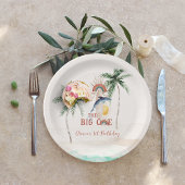 大きい方 |レトロサマーサーフ誕生日 ペーパープレート