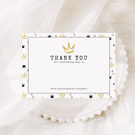 大きい方 |悪名高い90の最初の誕生日パーティー サンキューカード