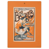 大きい旗ショー"パリからの女の子" クリップボード (裏面)