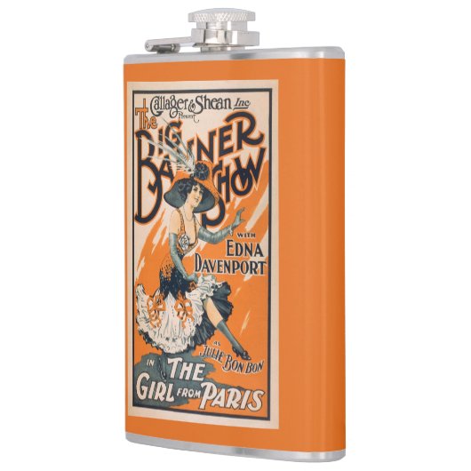 大きい旗ショー"パリからの女の子" フラスク (左)