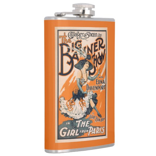 大きい旗ショー"パリからの女の子" フラスク (右)