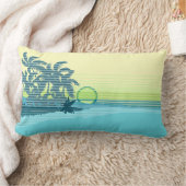 大きい日没のハワイのリバーシブルの腰神経の枕 ランバークッション (ブランケット)