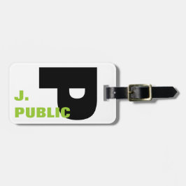 大きい最初のモノグラムに斑点を付ける簡単 ラゲッジタグ