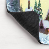 大きい月及びSNOWFLAKESbyシャロンSHARPE マウスパッド (コーナー)