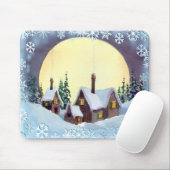 大きい月及びSNOWFLAKESbyシャロンSHARPE マウスパッド (マウス)
