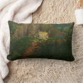 大きい森の枕の少し家 ランバークッション (ブランケット)