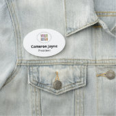 大きい楕円形の磁気名タグまたはピンのロゴカスタム付き 名札 (インサイチュ)