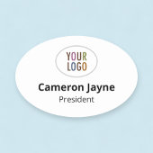 大きい楕円形の磁気名タグまたはピンのロゴカスタム付き 名札