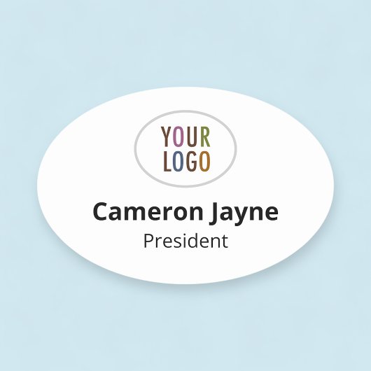 大きい楕円形の磁気名タグまたはピンのロゴカスタム付き 名札