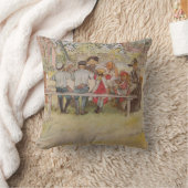 大きい樺の木の下のカールラーションの朝食 クッション (ブランケット)