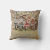 大きい樺の木の下のカールラーションの朝食 クッション (裏面)