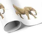 大きい歩くのアフリカ人の雄象 ラッピングペーパー (ロールコーナー)