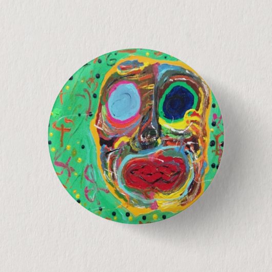 大きい水ボタン 缶バッジ (正面)