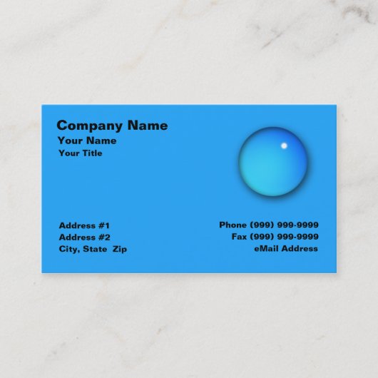 大きい水低下 名刺 (正面)