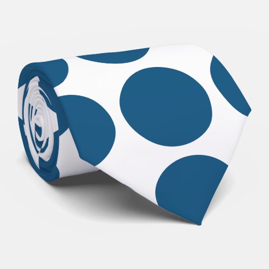 大きい水玉模様のタイ ネクタイ (ロール)