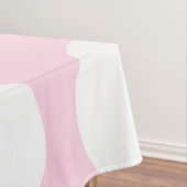 大きい水玉模様パターン: 明るいピンク テーブルクロス (インサイチュ)