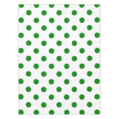 大きい水玉模様-白の緑 テーブルクロス (正面)