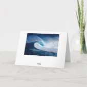 大きい波のサーファーのSurfboardingの海のブランクNotecard カード (裏面)
