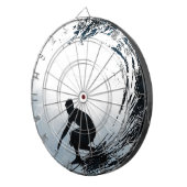 大きい波のサーファー ダーツボード (正面右)