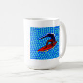 大きい波のサーファー©2008ワーレンのスレート工/Oscarzulu コーヒーマグカップ (正面右)