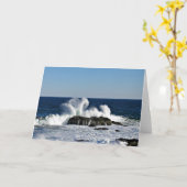 大きい波の挨拶状、中ブランク カード (黄色い花)